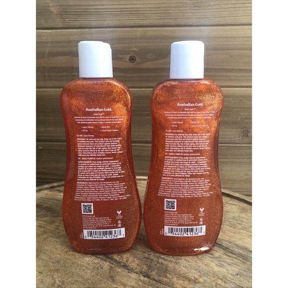 (2) Australian Gold Solar Dust Tanning Gel (8 oz) Each Golden Shimmer Non-Greasy - Picture 3 of 6